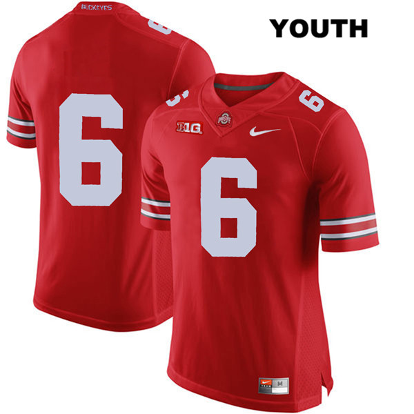 Ohio State Buckeyes Youth Kory Curtis #6 Red Authentic Nike No Name College NCAA Stitched Football Jersey FG19X52VL